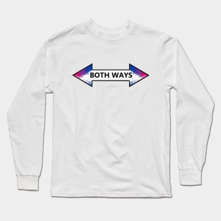 Both Ways Bisexuality LGBT Pride Arrow Design Long Sleeve T-Shirt